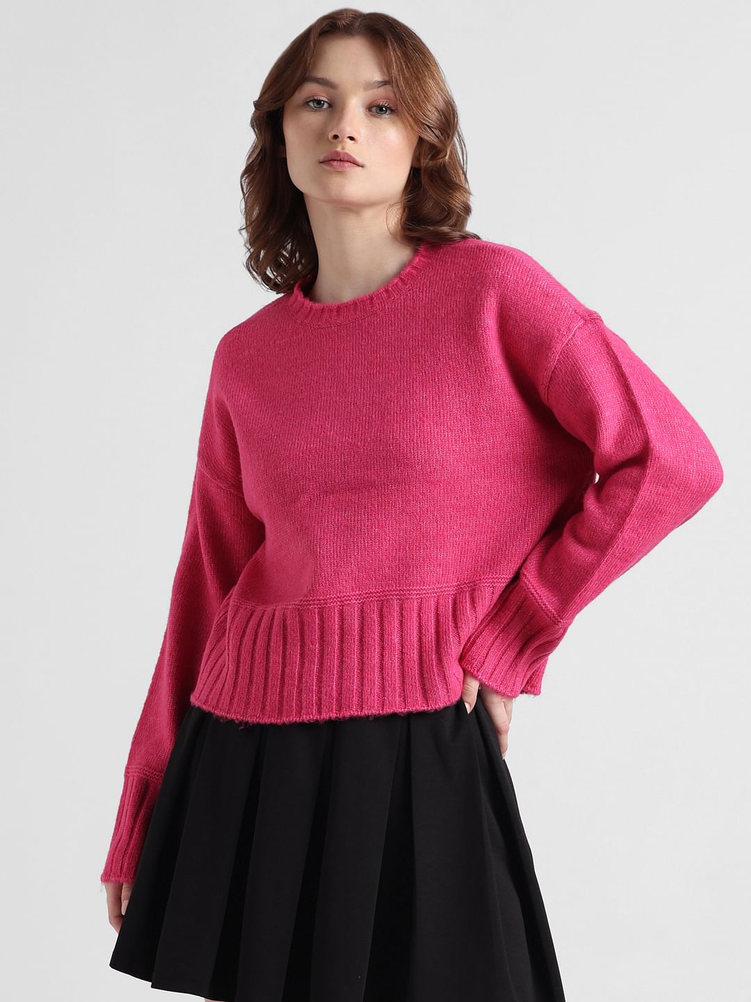 Fuchsia Loose Fit Pullover