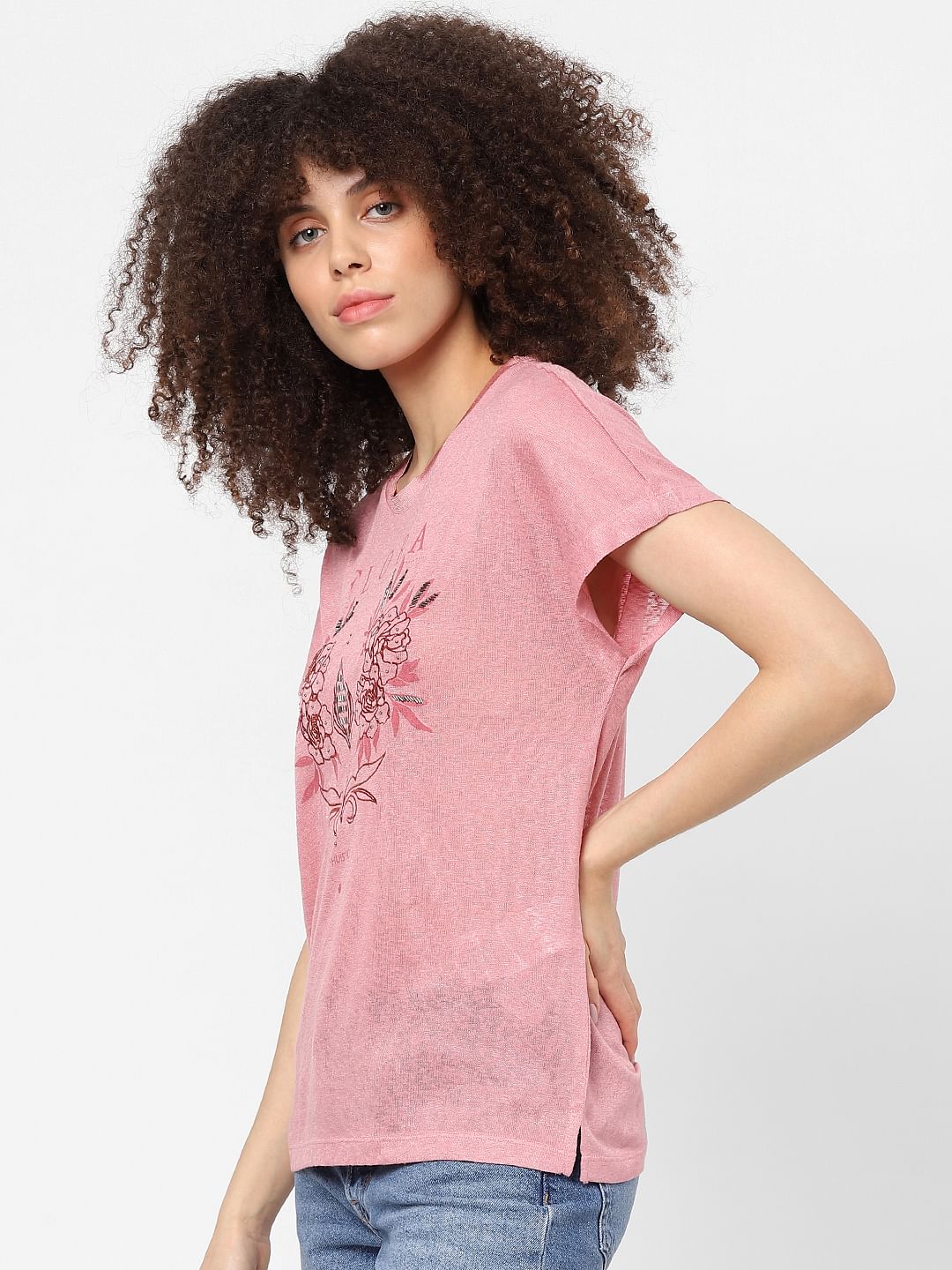 Pink Embellished T-Shirt