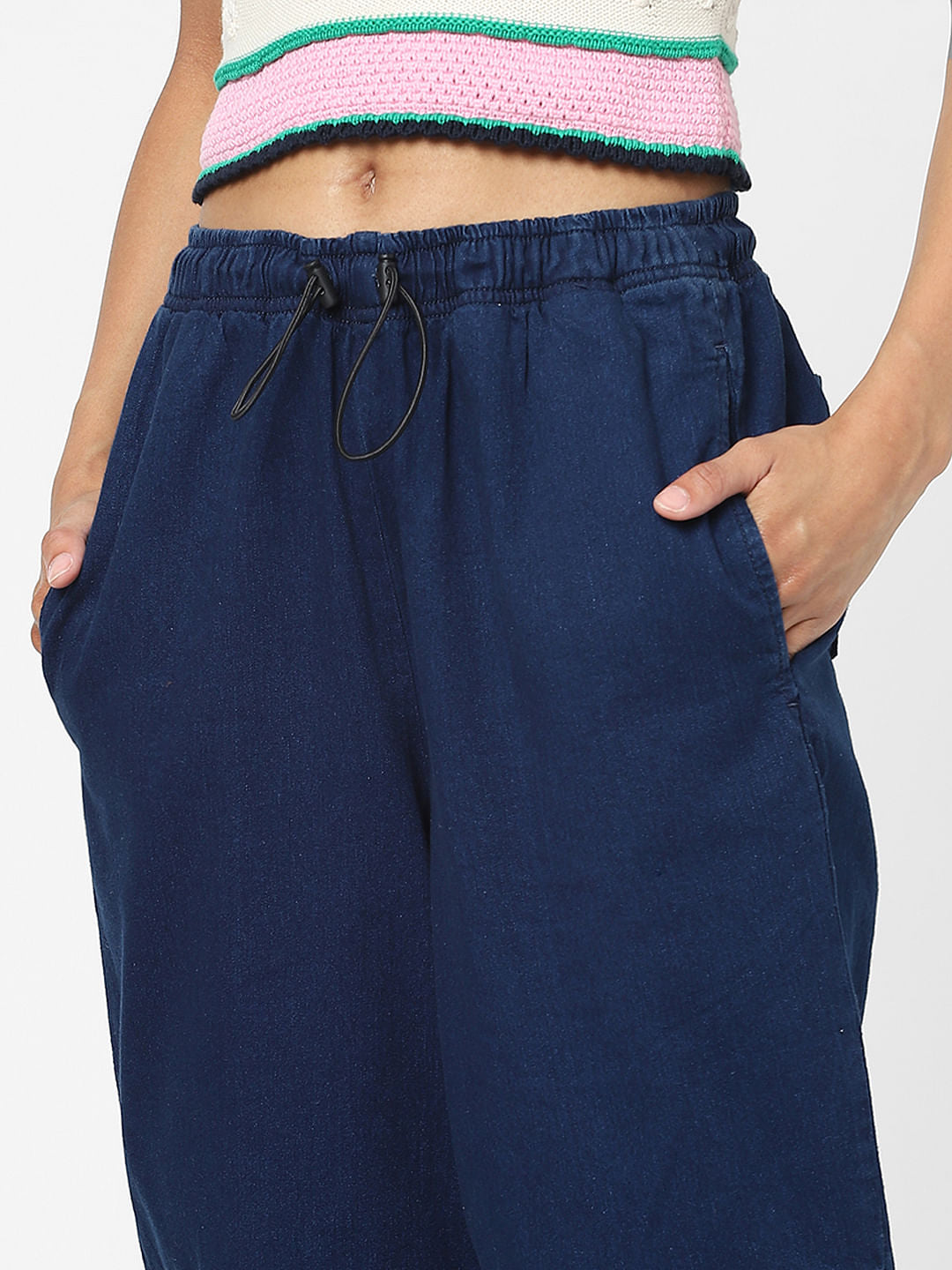 Blue High Rise Jogger Jeans