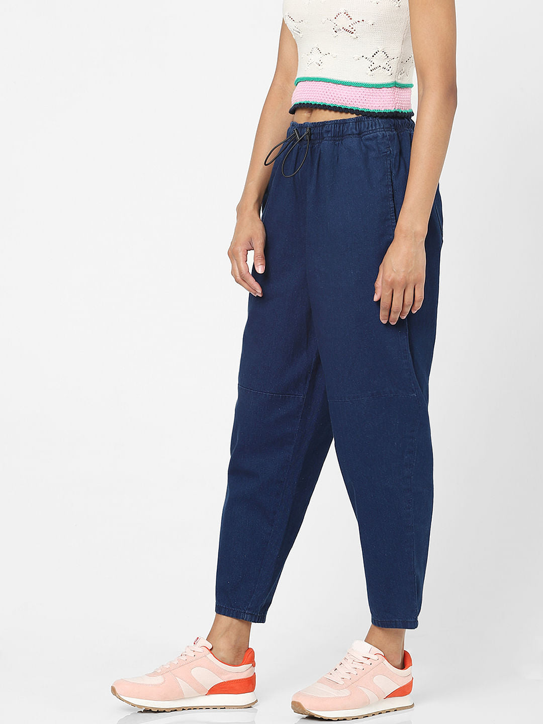 Blue High Rise Jogger Jeans