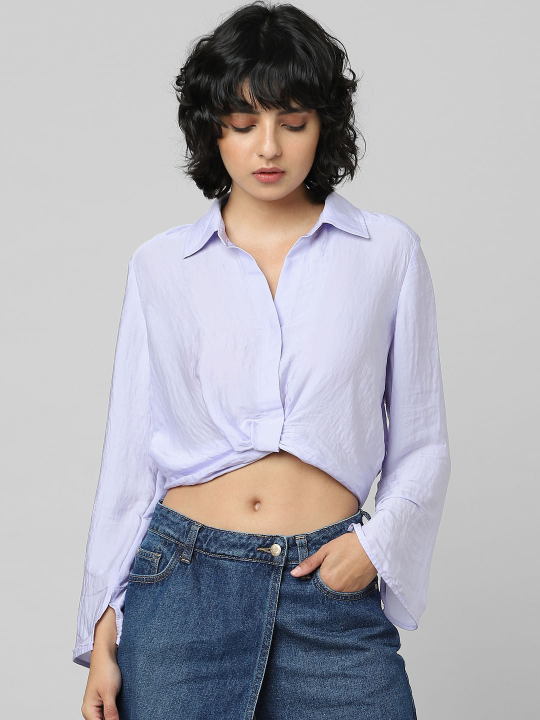 Purple Satin Top
