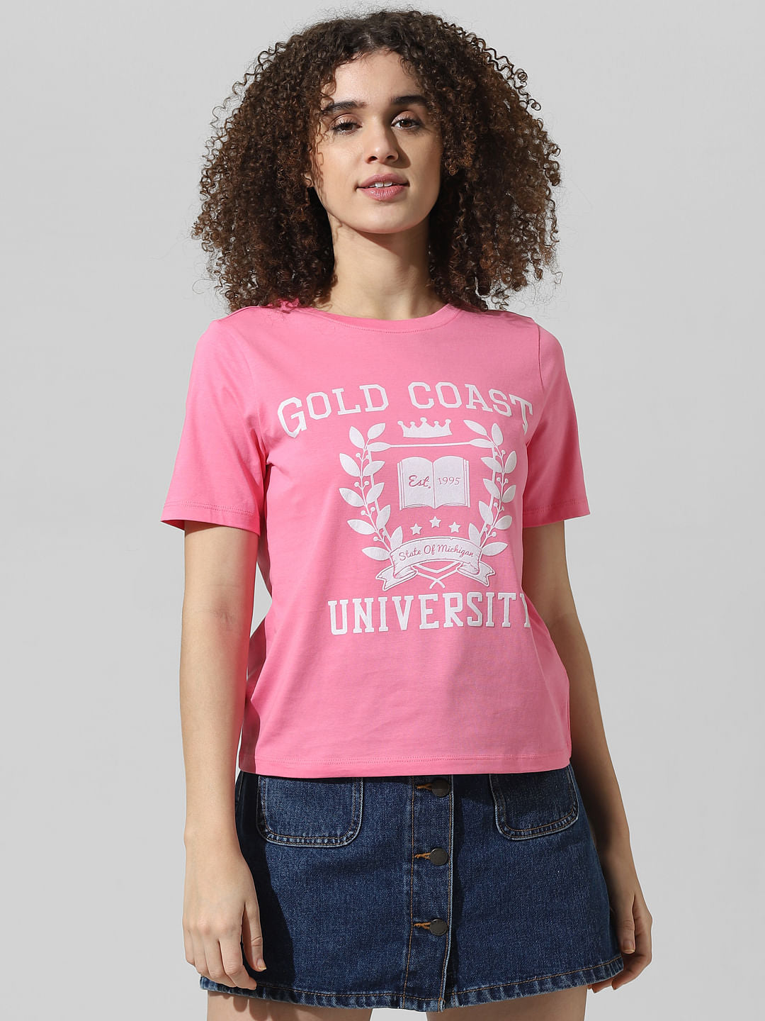 Pink Graphic Print T-Shirt