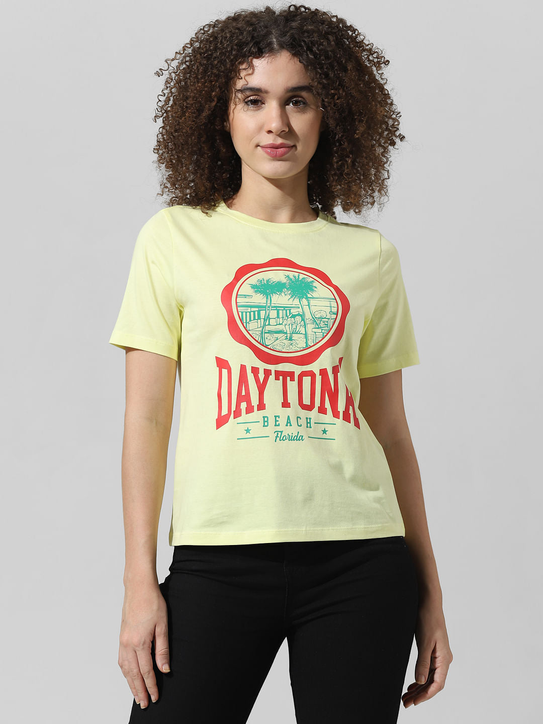 Yellow Graphic Print T-Shirt
