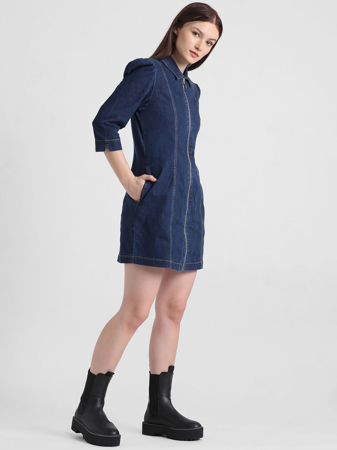 Blue Short Denim Dress