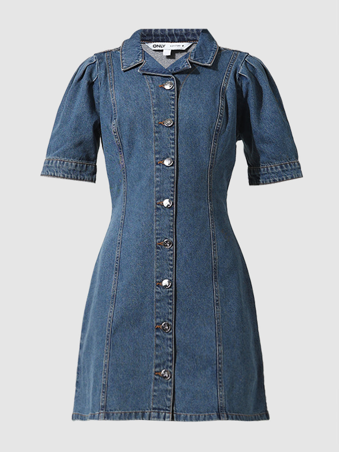 Blue Denim Short Dress