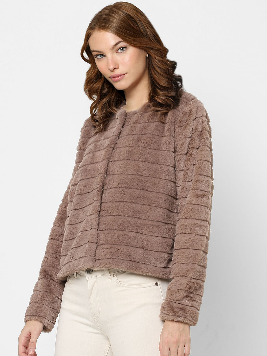 Grey Faux Fur Jacket