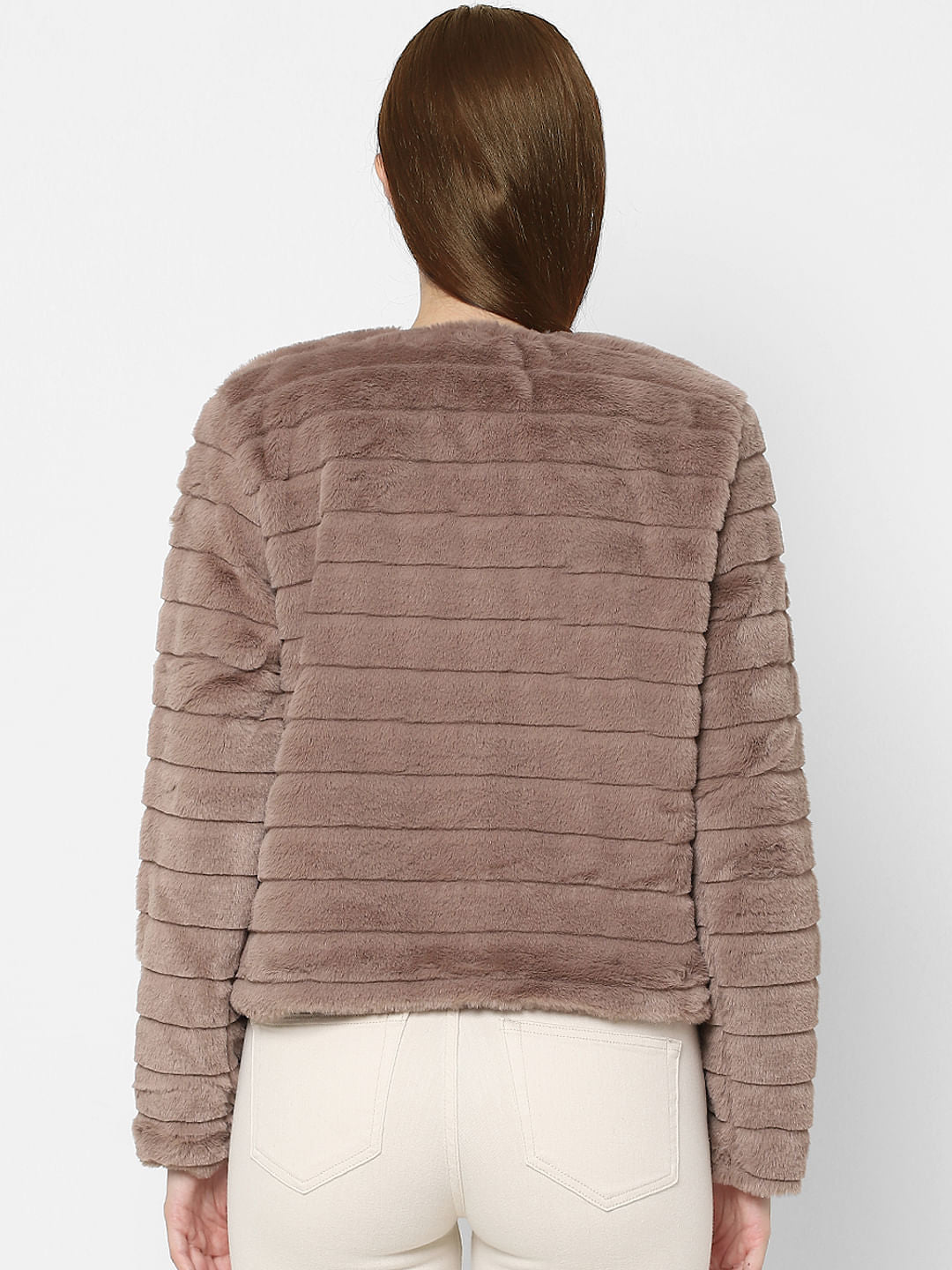 Grey Faux Fur Jacket
