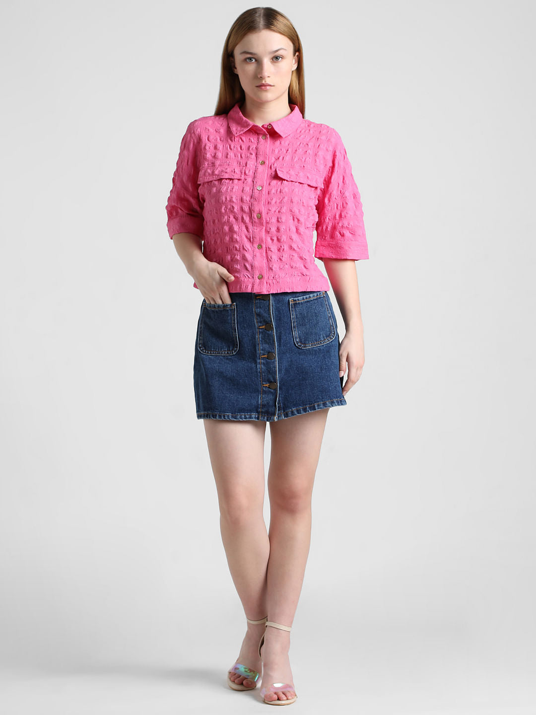 Fuchsia Textured Shirt