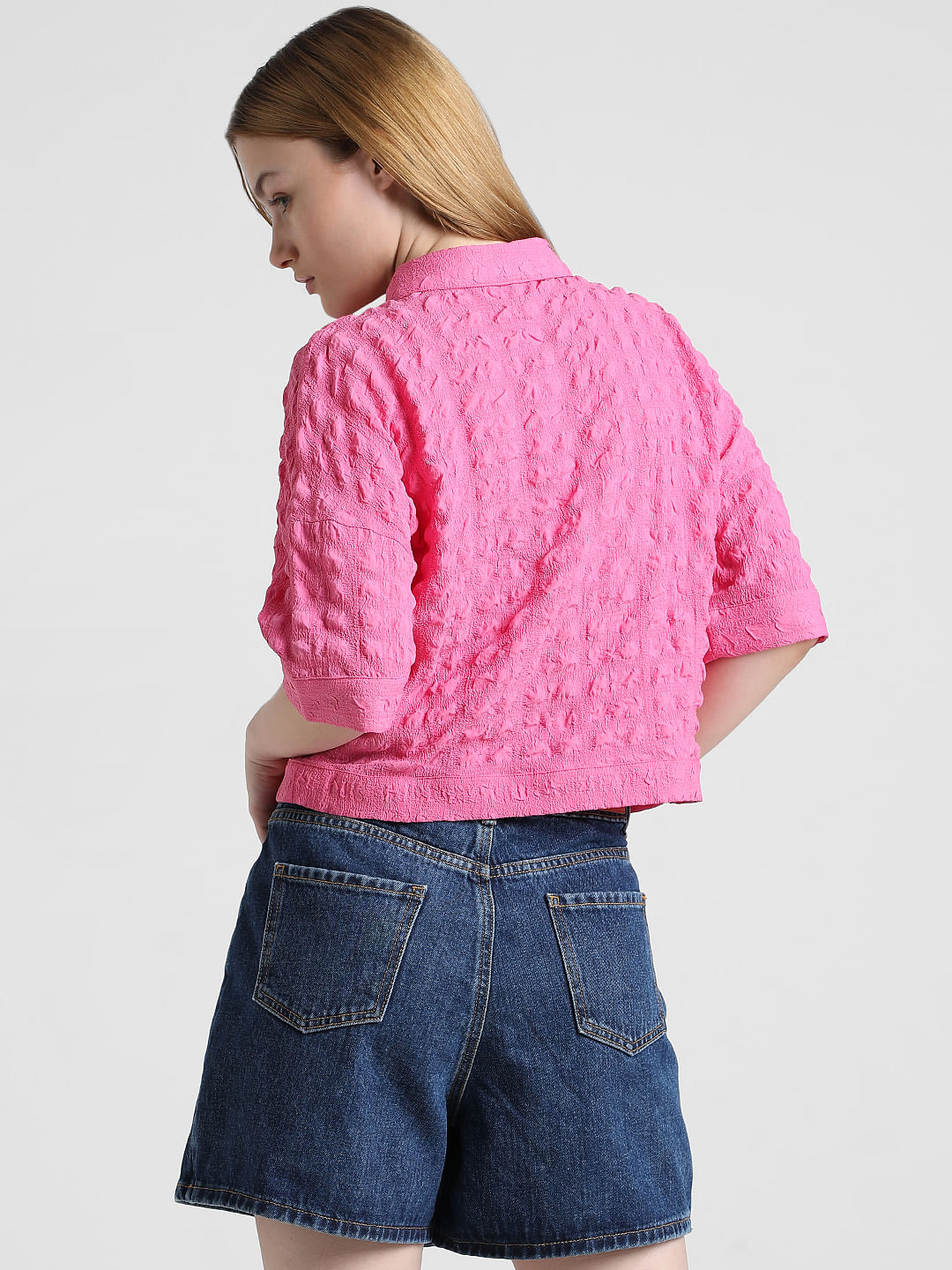 Fuchsia Textured Shirt