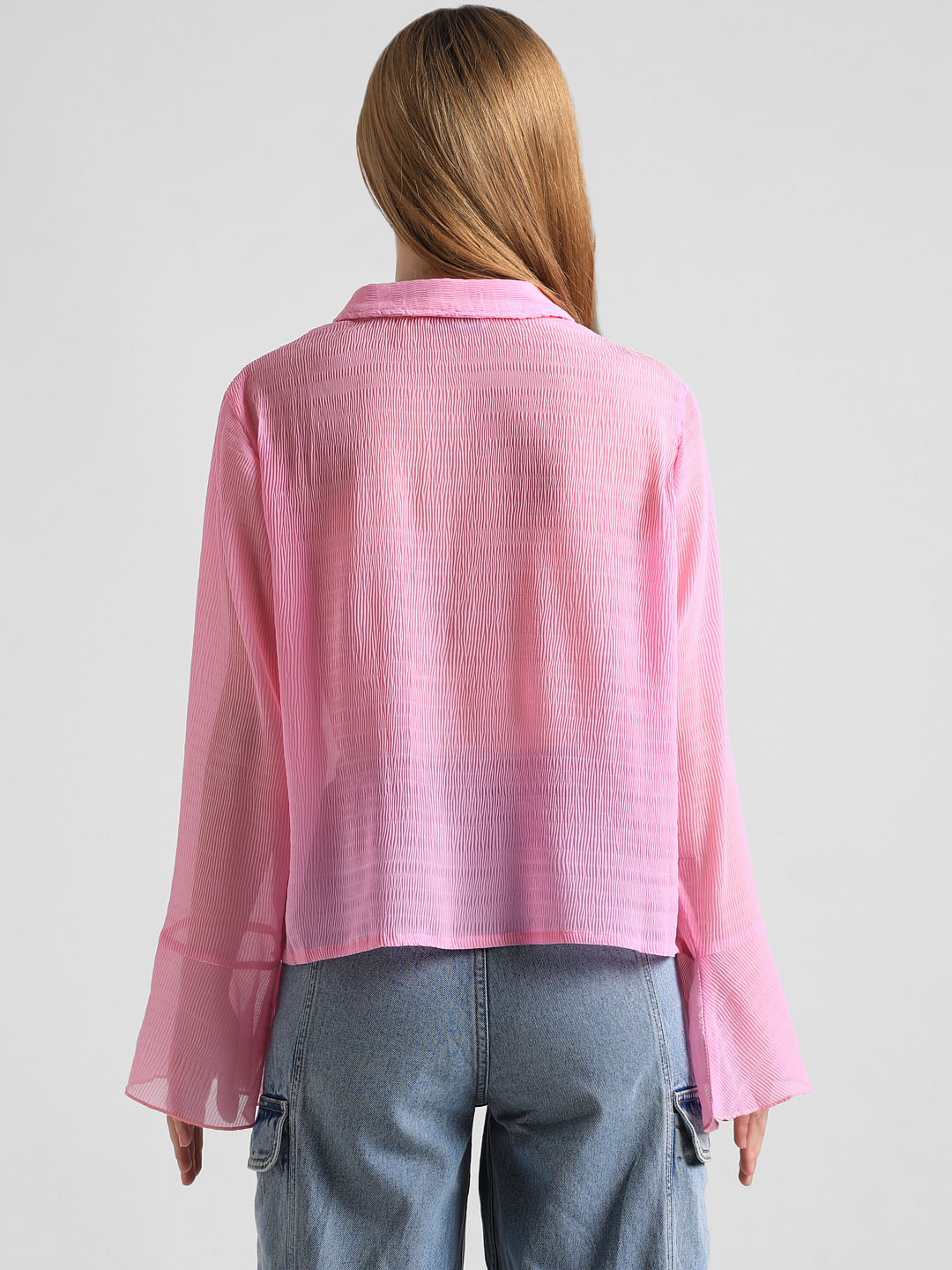 Light Pink Crinkled Shirt