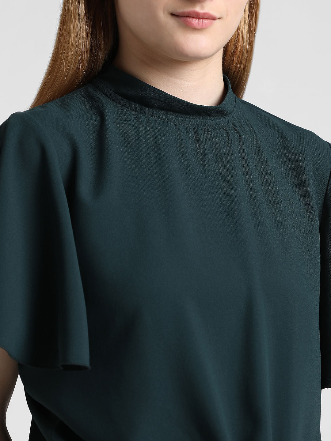 Green Plain Coloured Top