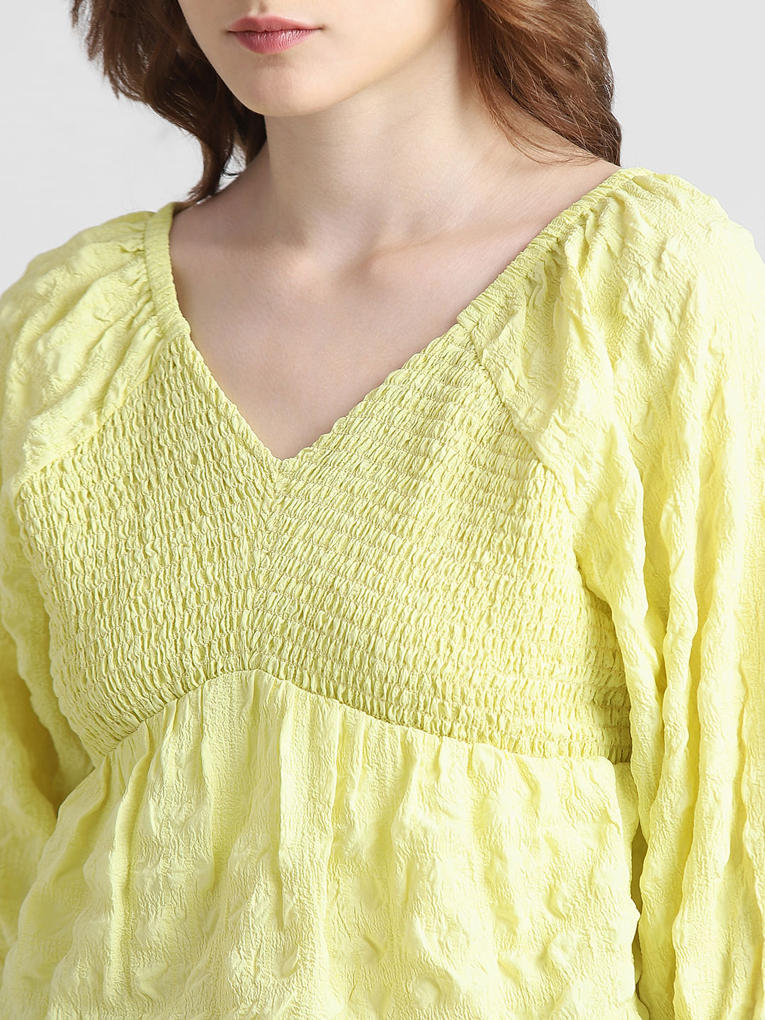 Yellow Textured Top