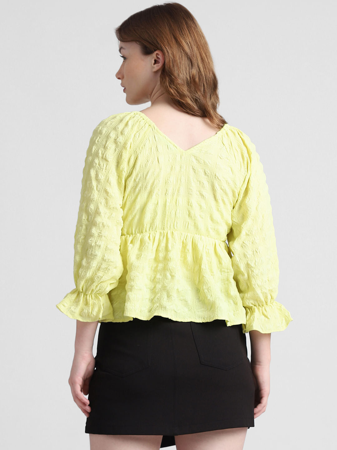 Yellow Textured Top