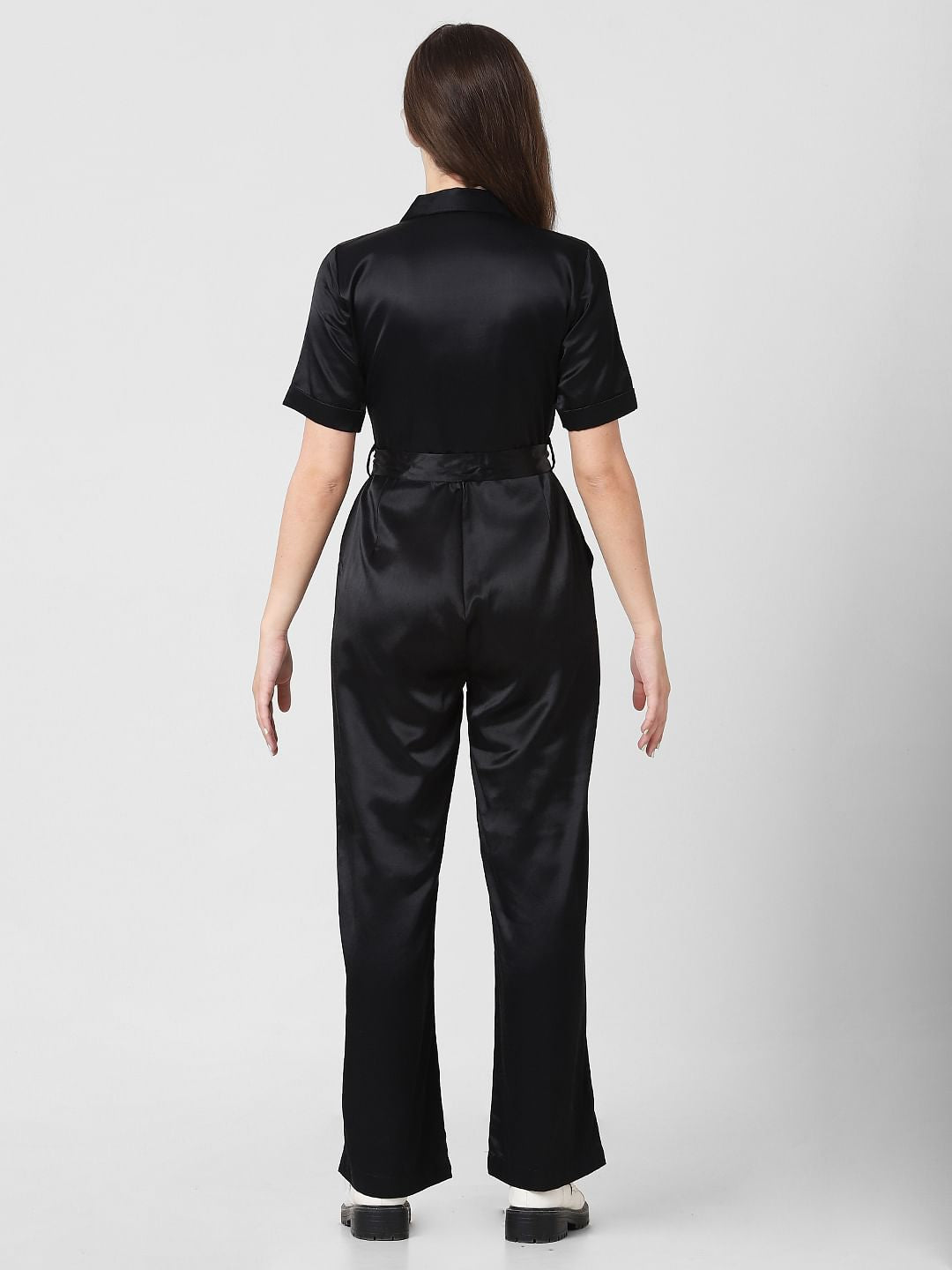 Black Button Down Jumpsuit