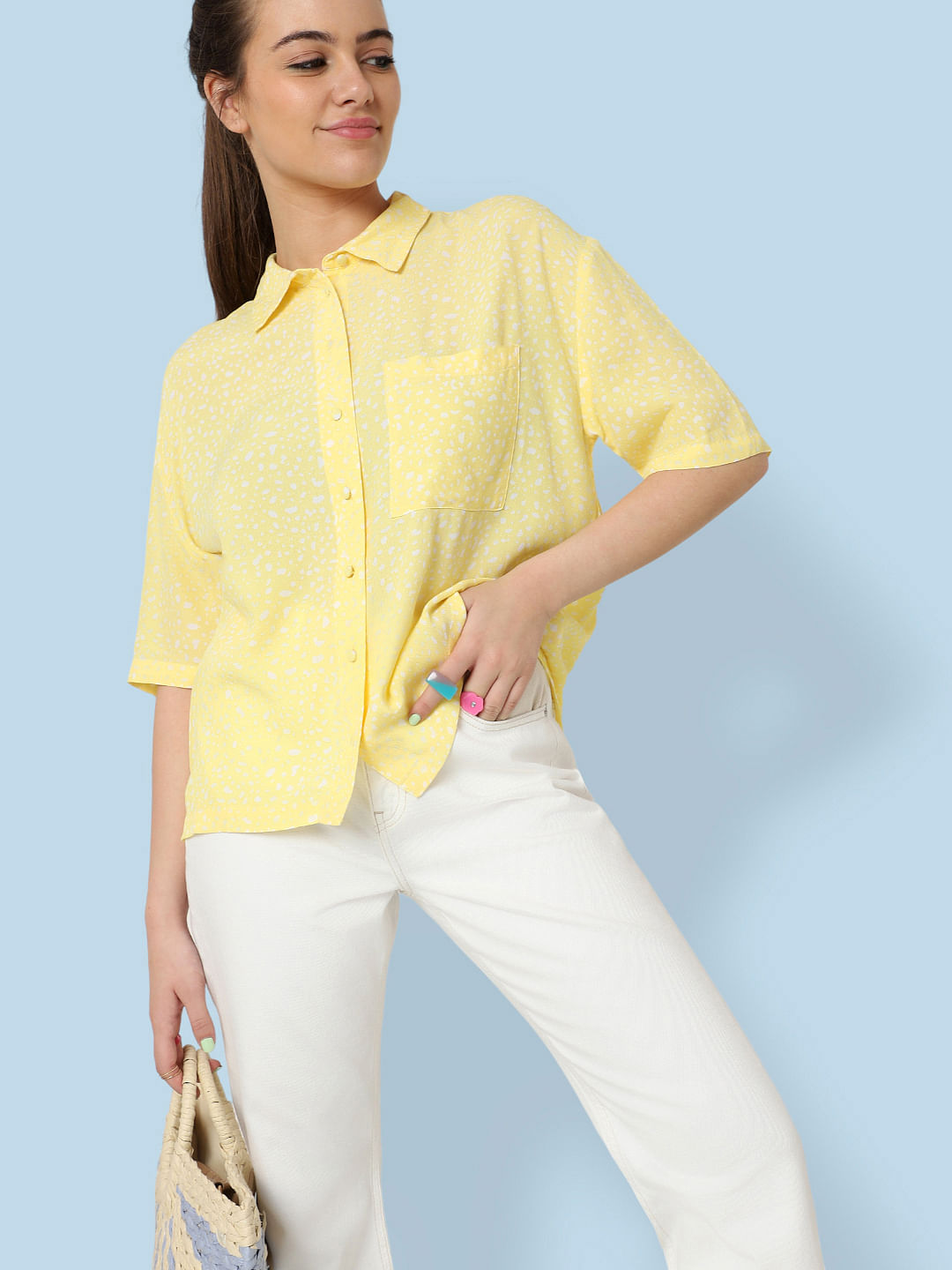 Yellow Printed Shirt