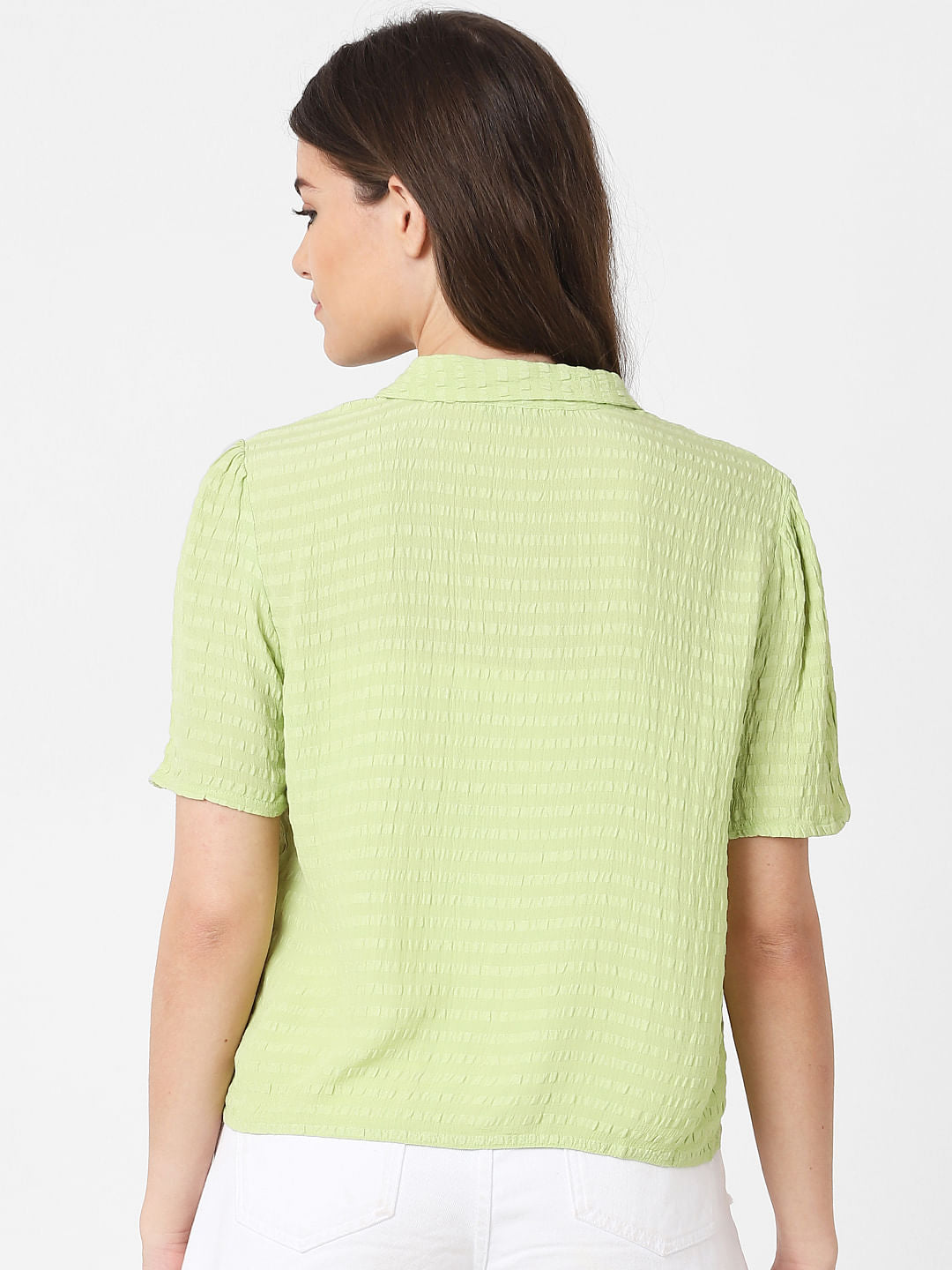 Green Textured Shirt