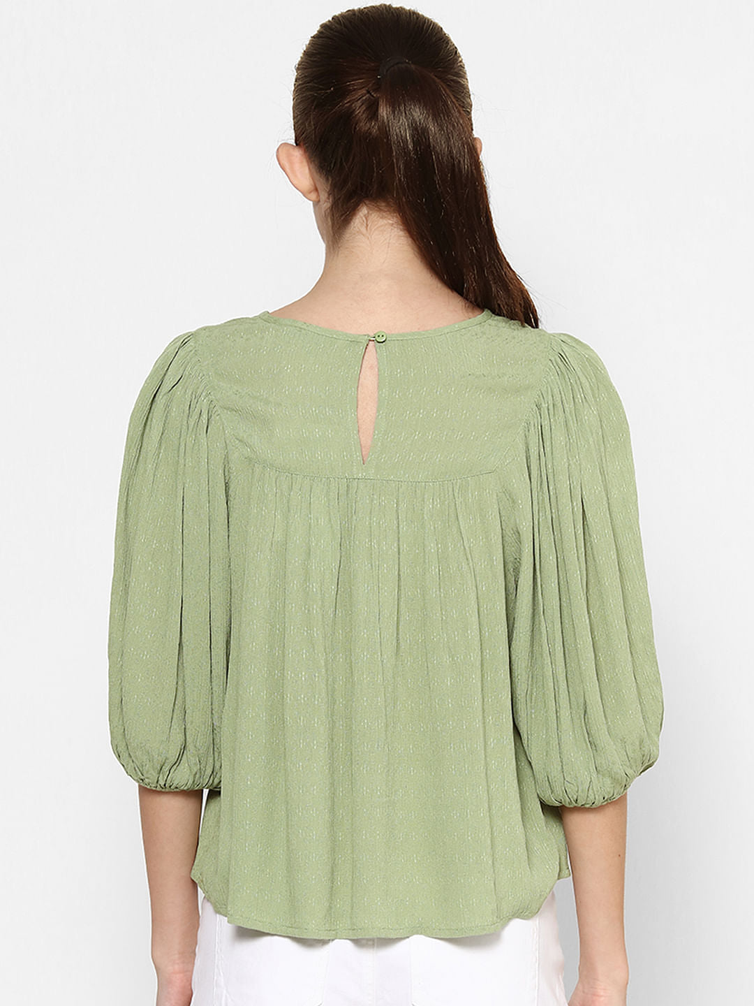 Green Textured Top