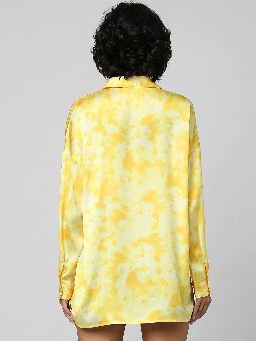 Yellow Satin Long Shirt