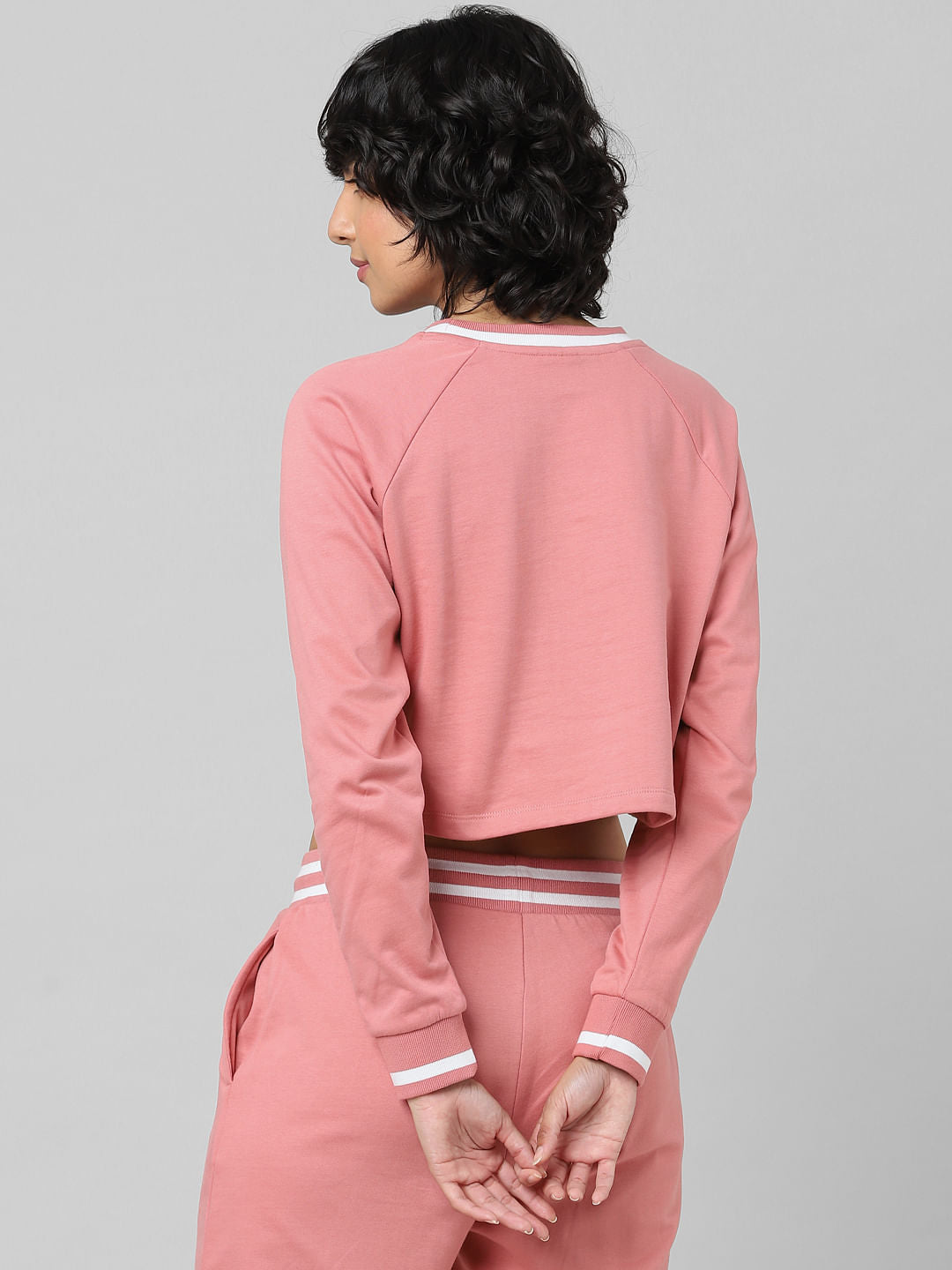 Pink Printed Co-Ord Sweatshirt