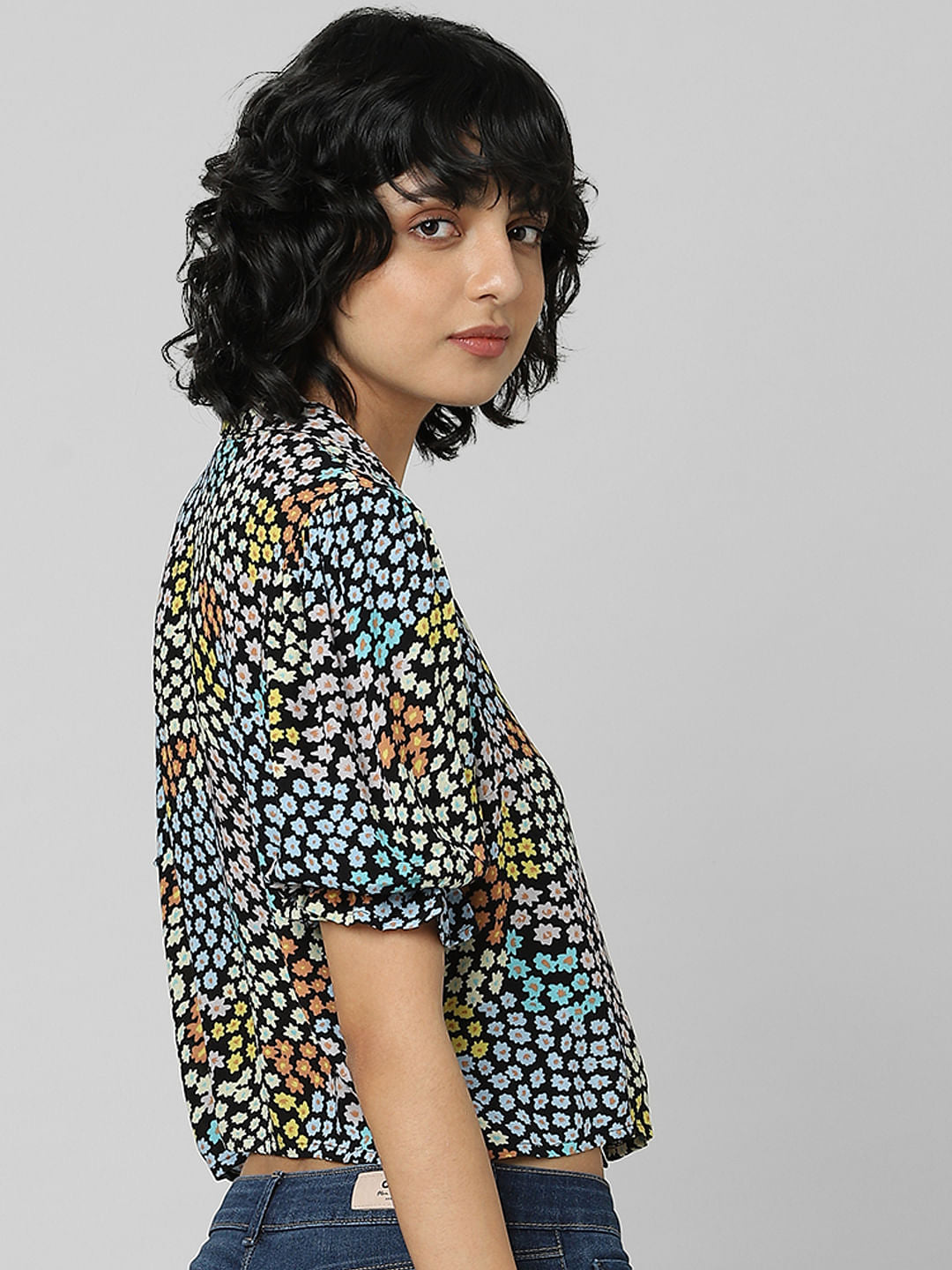 Black Floral Resort Shirt