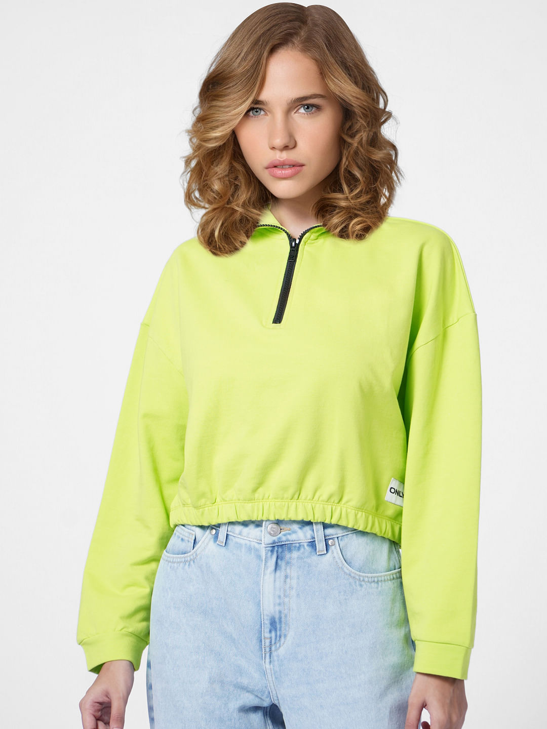 Green Zip-Top Sweatshirt