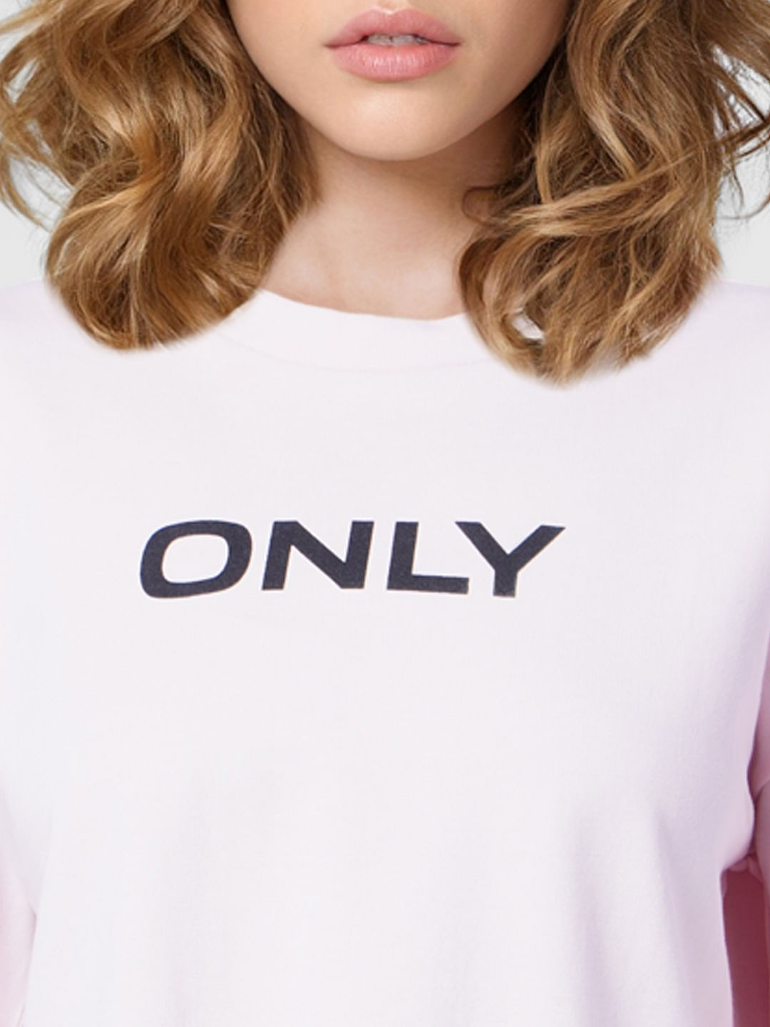 Pink Logo Print Sweatshirt