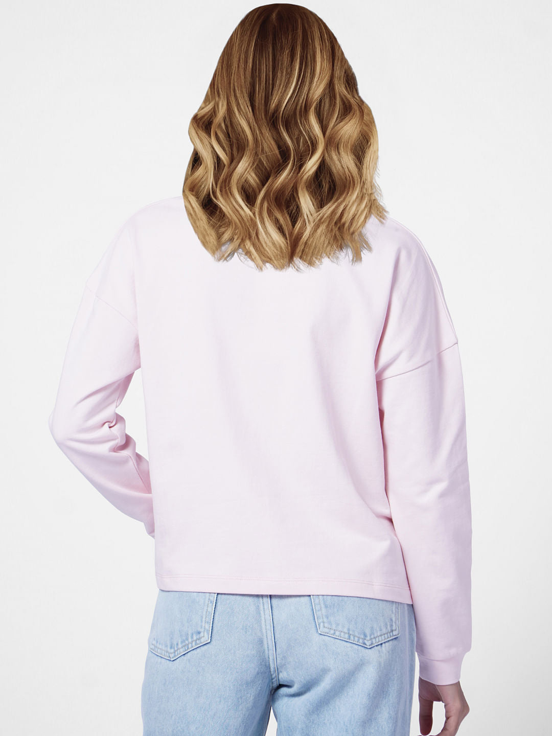 Pink Logo Print Sweatshirt