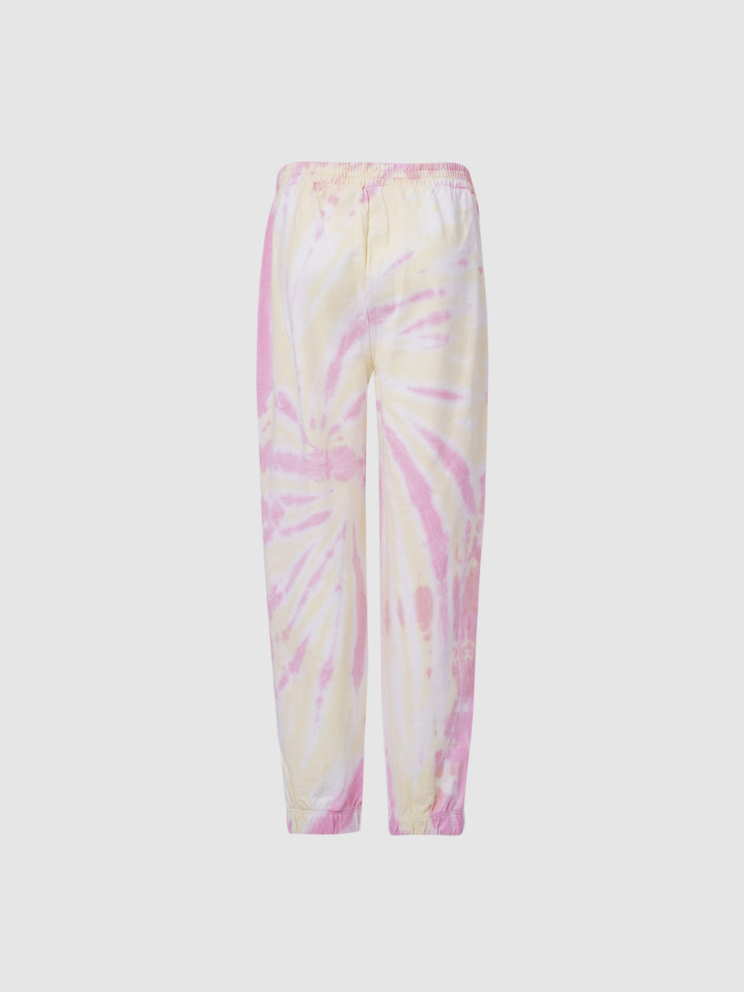 Girls Pink Tie Dye Joggers