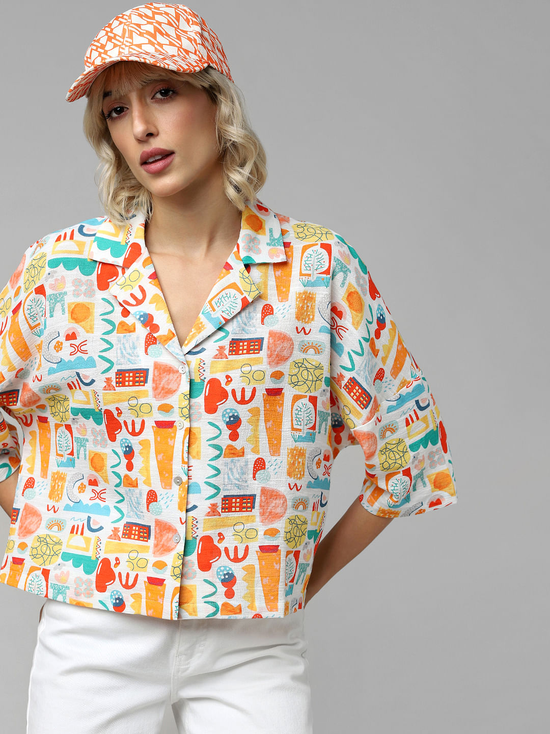 Yellow All Over Print Co-Ord Set Shirt