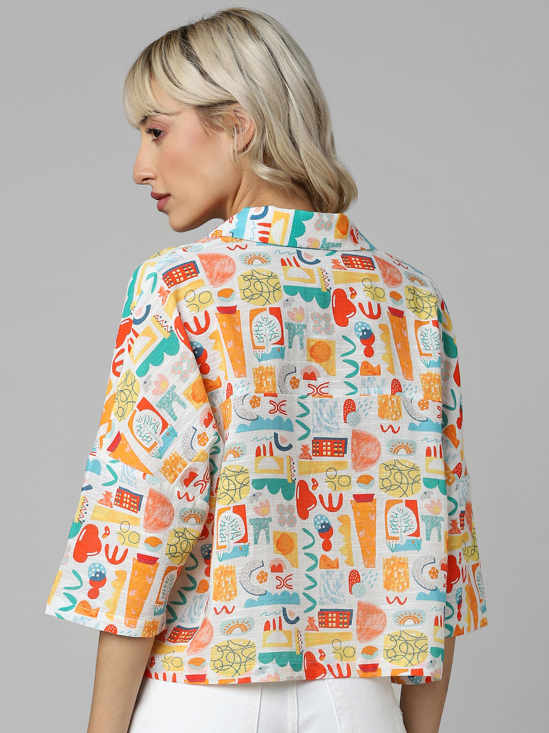 Yellow All Over Print Co-Ord Set Shirt