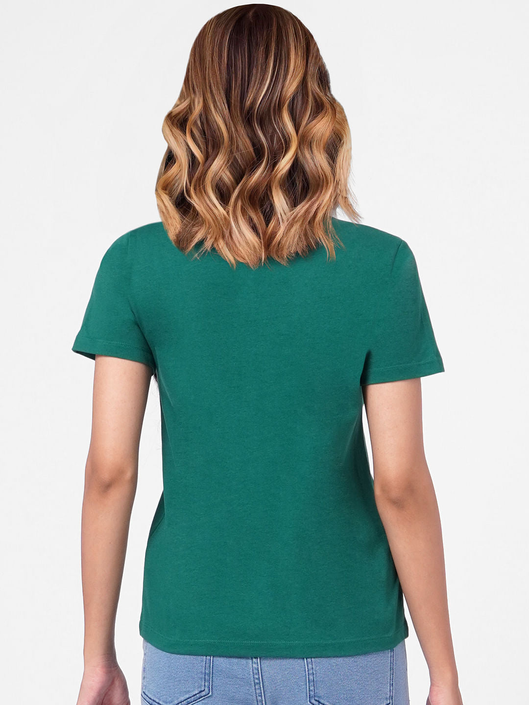 Green Slogan Print T-Shirt