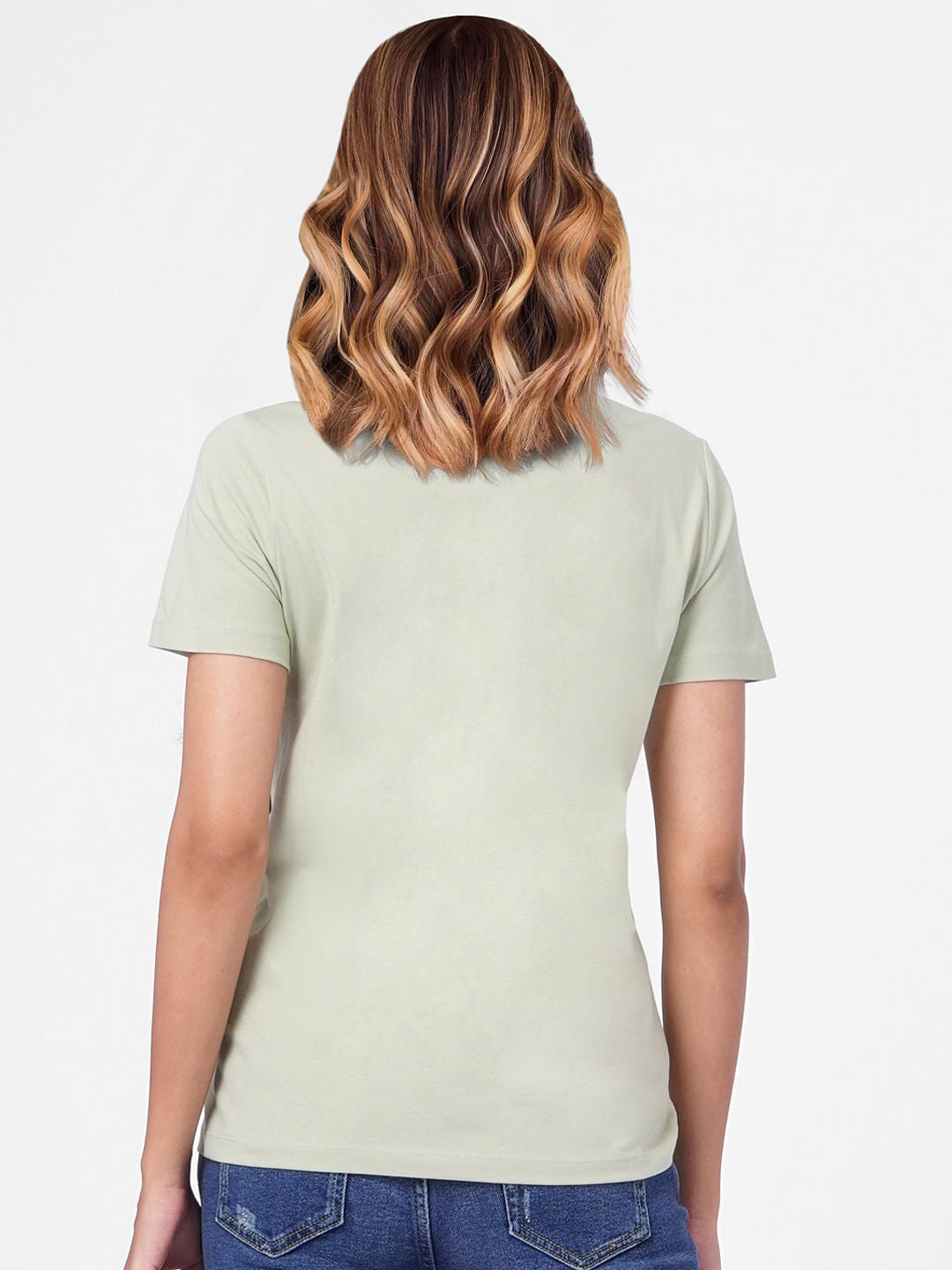 Green Slogan Print T-Shirt