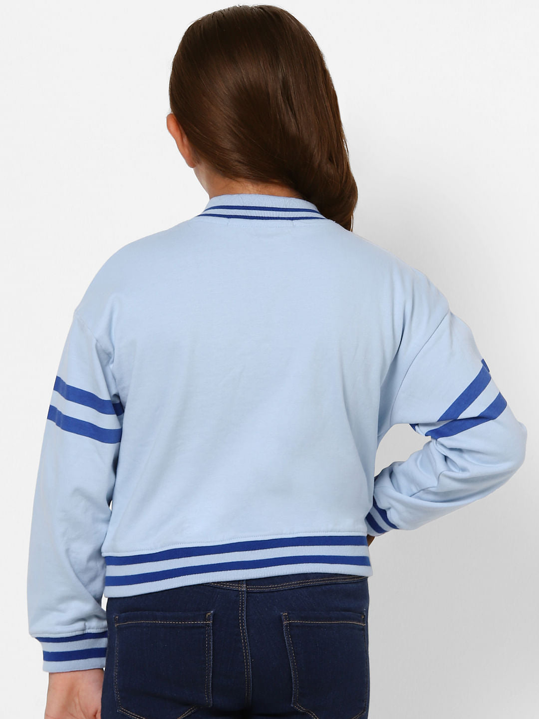 Blue Varsity Bomber Jacket