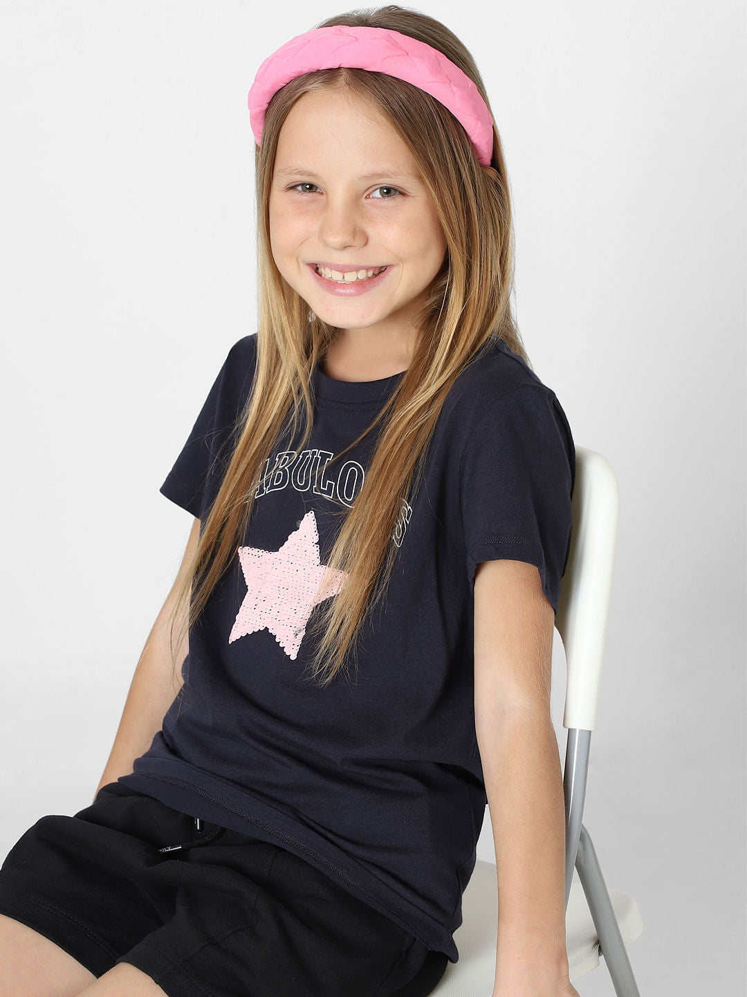 Girls Pink Hairband & Scrunchie Set