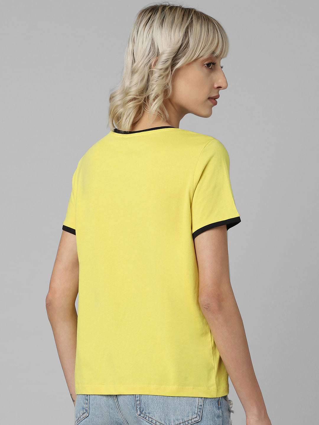 Yellow Nsfw Print T-Shirt