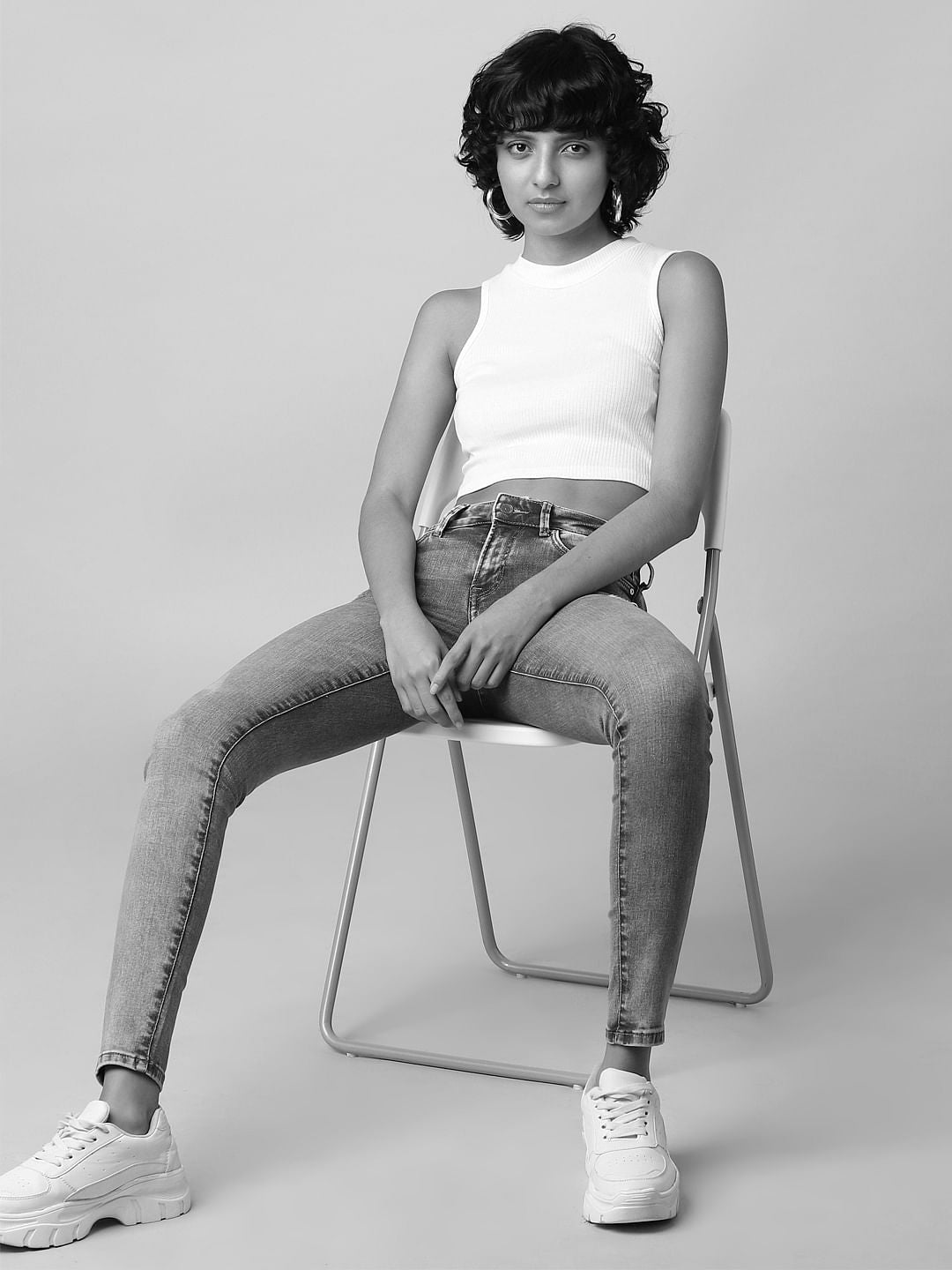 Blue High Rise Distressed Skinny Jeans