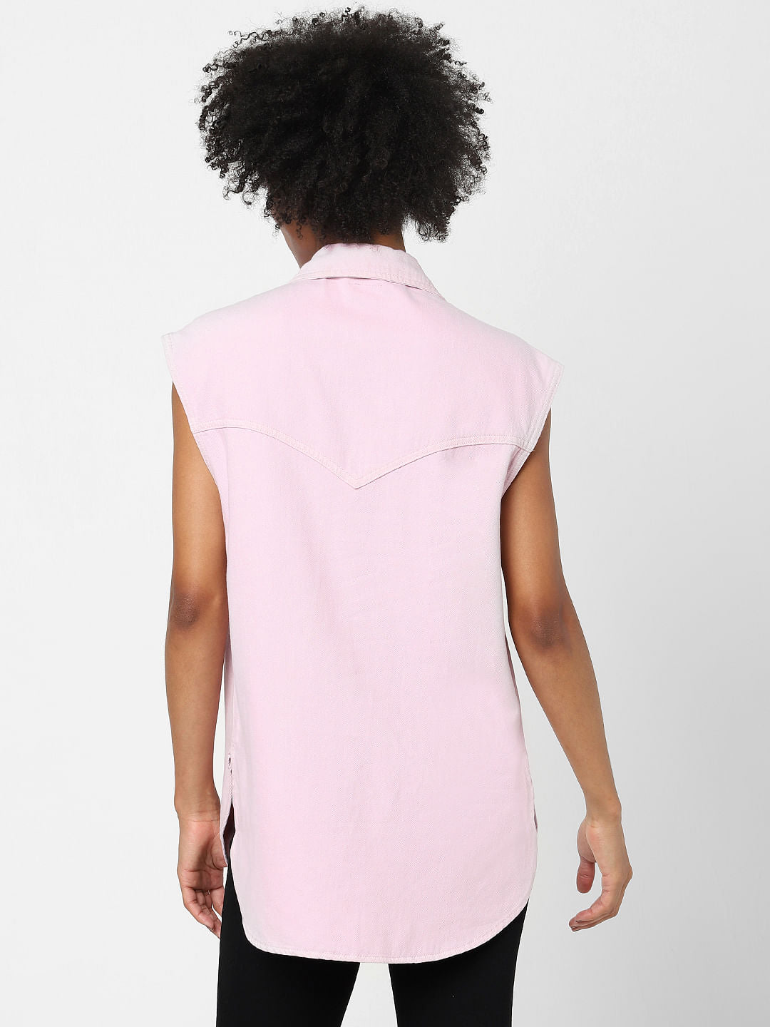 Pink Sleeveless Overshirt