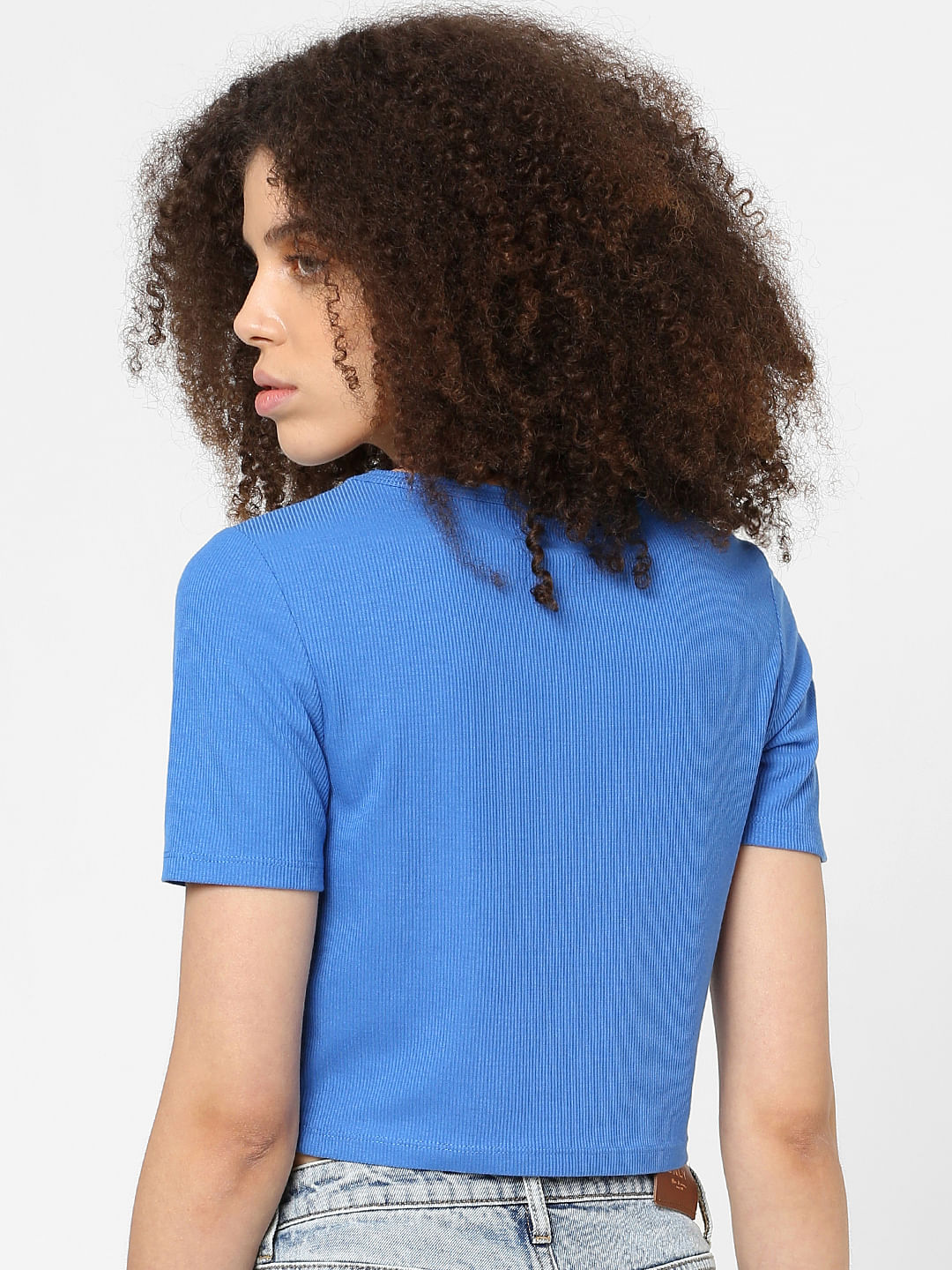 Blue Cropped T-Shirt
