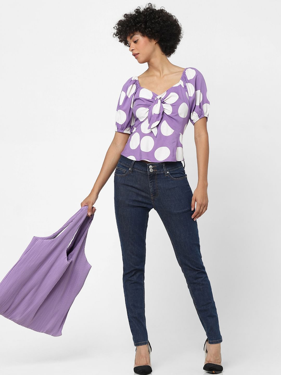 Blue High Waist Skinny Jeans