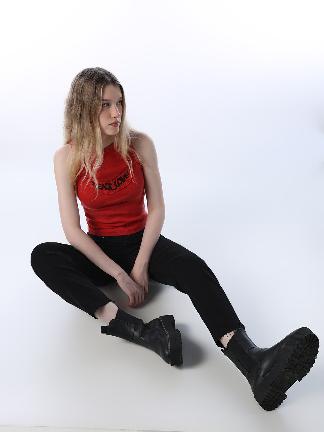 ONLY Black Straight Fit Distressed Jeans