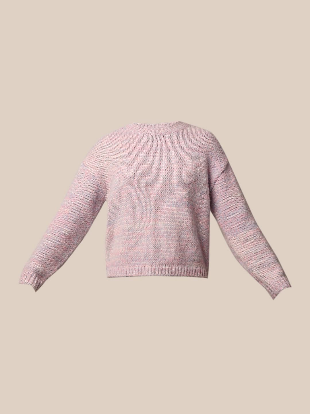 Pink Colourblocked Pullover