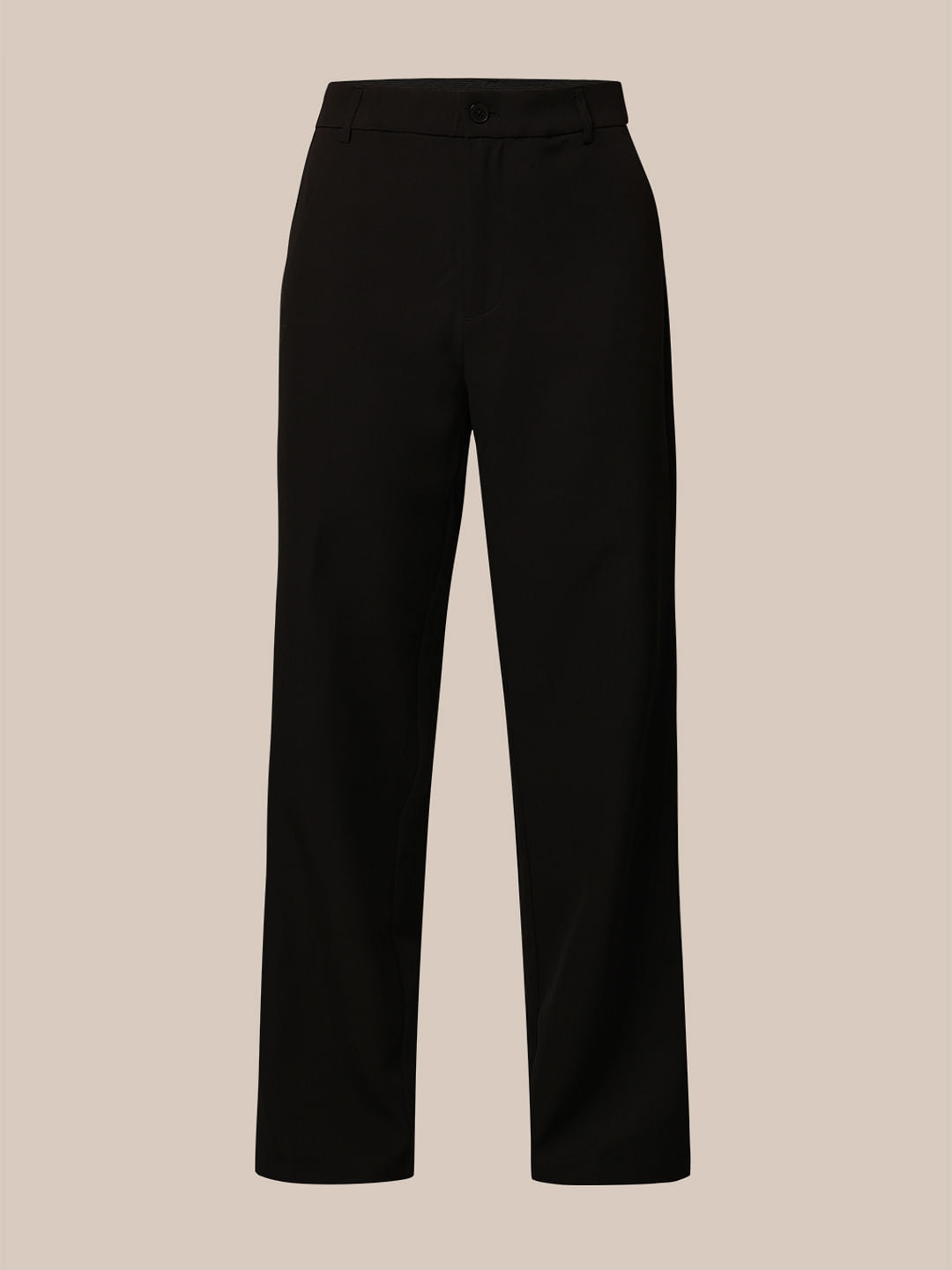 Black Mid Rise Tailored Pants