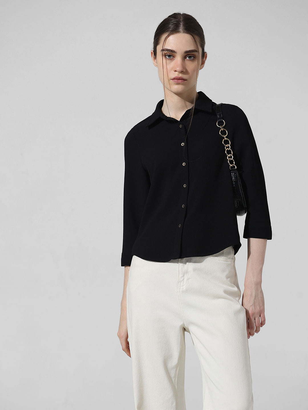 Black Textured Shirt