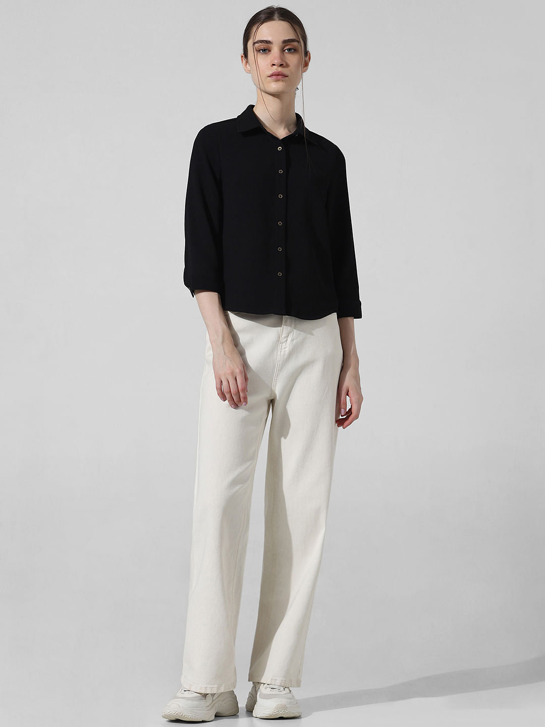 Black Textured Shirt