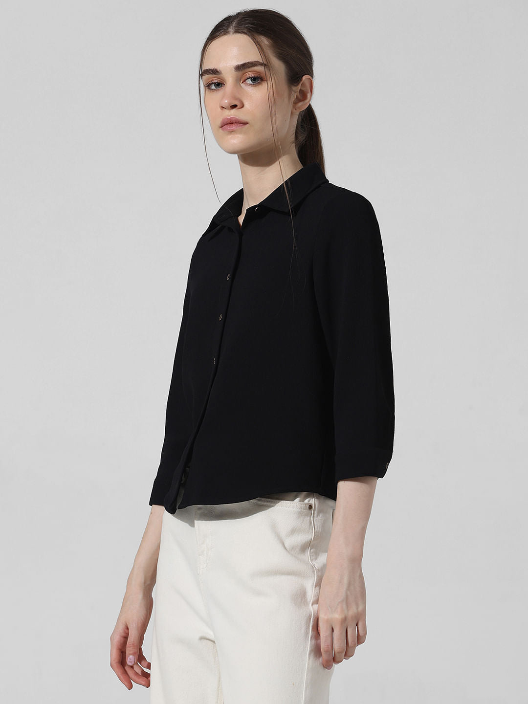 Black Textured Shirt