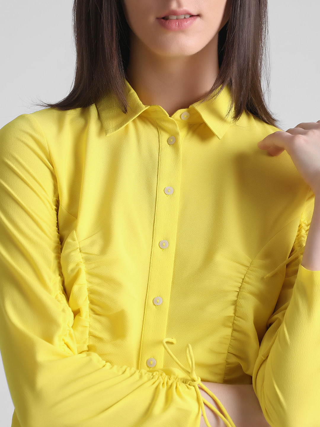 Yellow Ruched Shirt