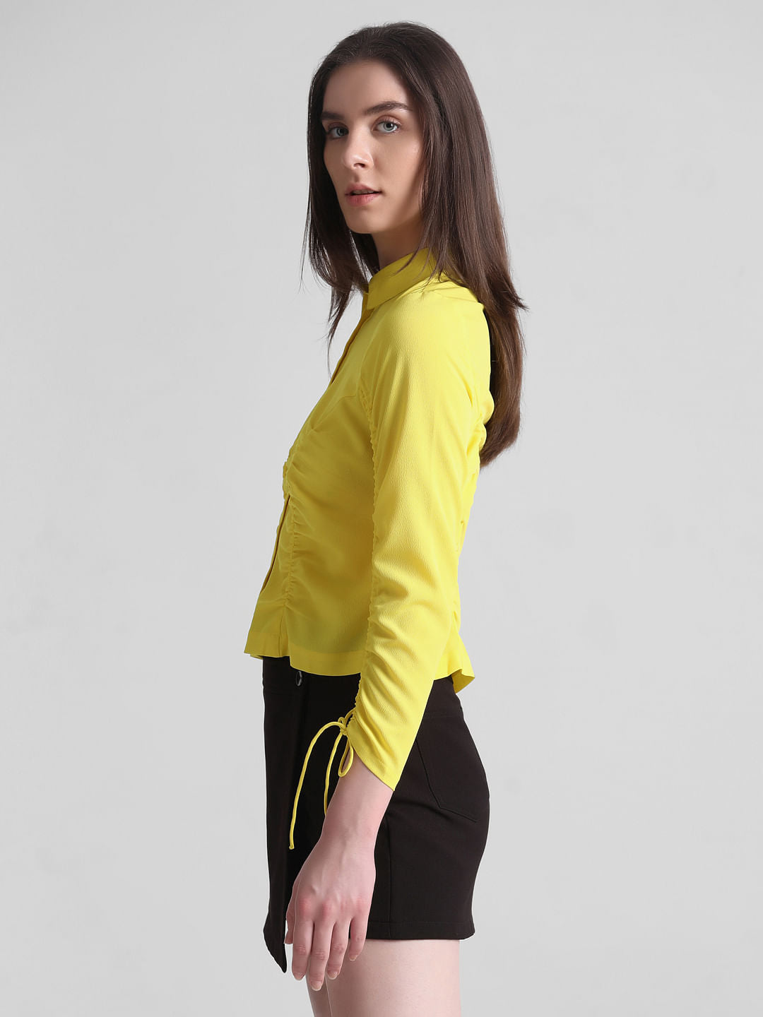 Yellow Ruched Shirt