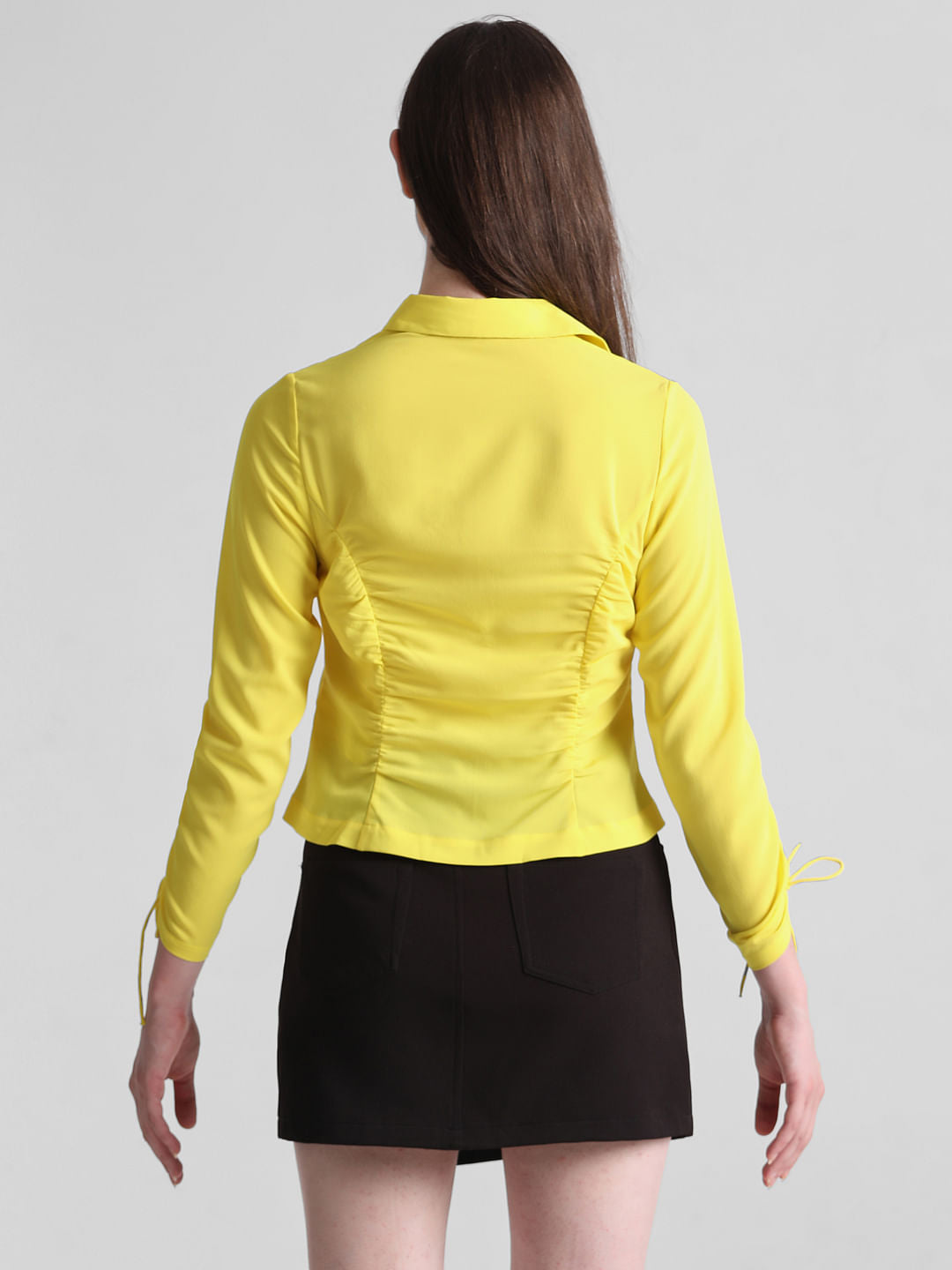 Yellow Ruched Shirt