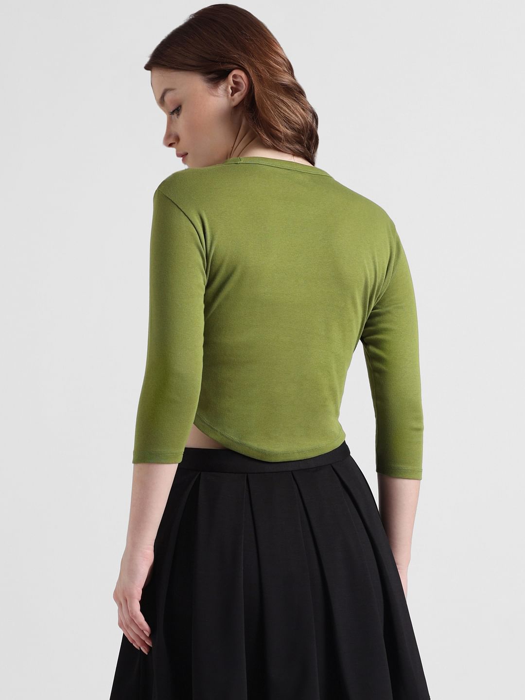 Green Fitted Corset Top