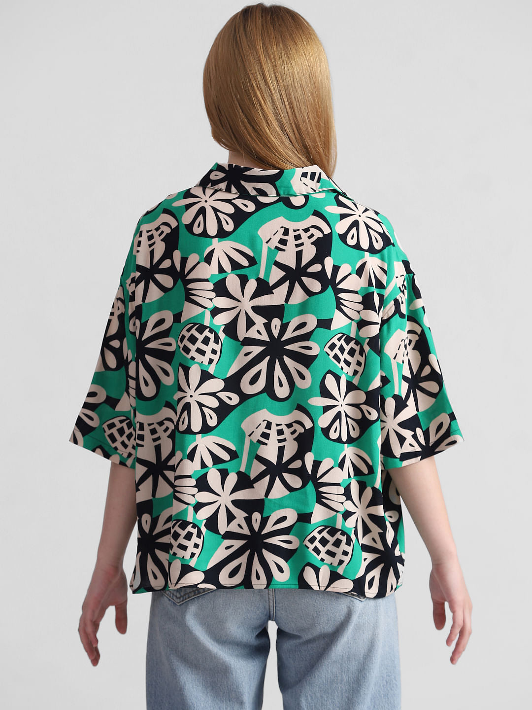 Green Floral Print Shirt